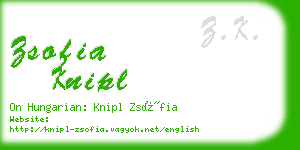 zsofia knipl business card